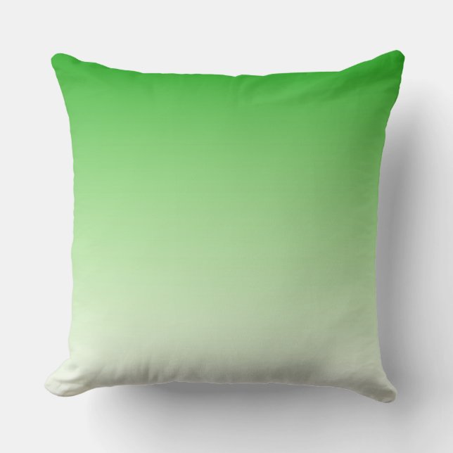 Coussin Poreiller à jet vert foncé dégradant à vert clair (Recto)