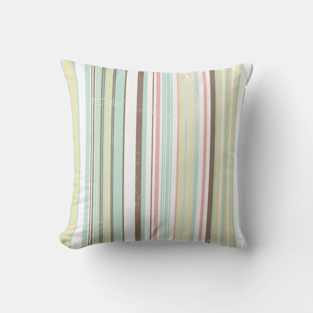 Coussin Poreiller à projectile rayé avec dossier vert (Recto)