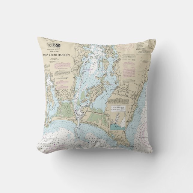 Coussin Port de Point Judith (Recto)