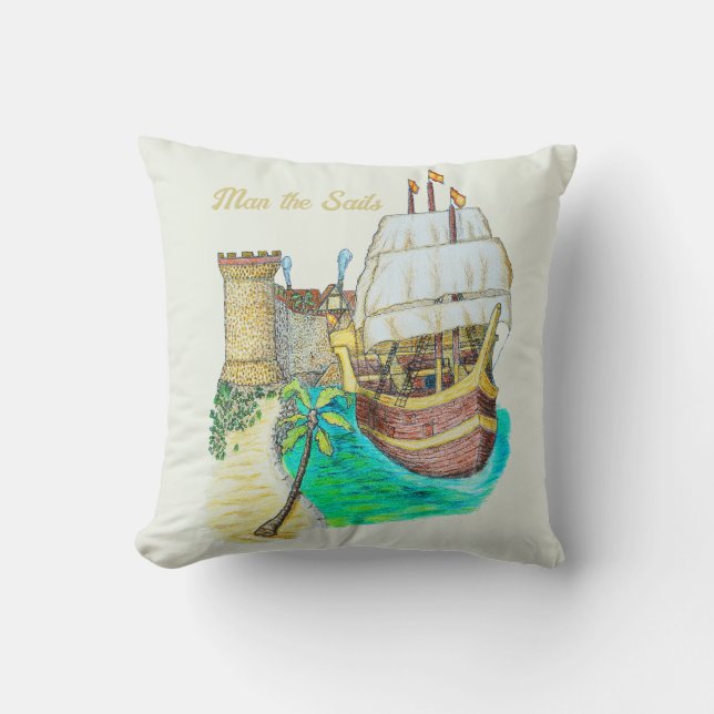 Coussin Port Galion (Recto)