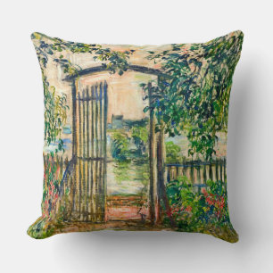 Coussin Porte de jardin aux beaux-arts de Vetheuil Claude