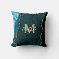 Porte en marbre bleu turquoise et or
