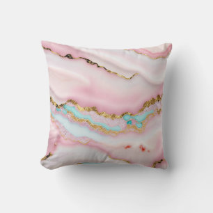 Coussin Porte Marbre Populaire Blue Rose Collection Or