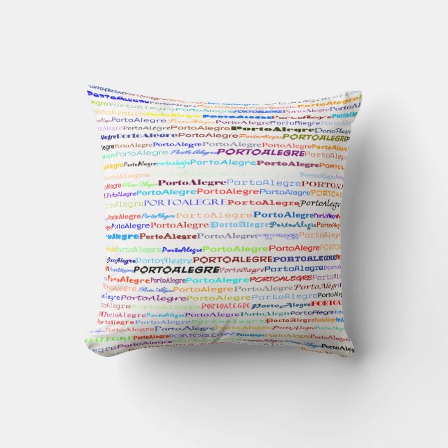 Coussin Porto Alegre Texte Design II Pilote (Recto)