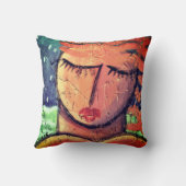 Coussin Portrait Abstrait d'une femme (Verso)
