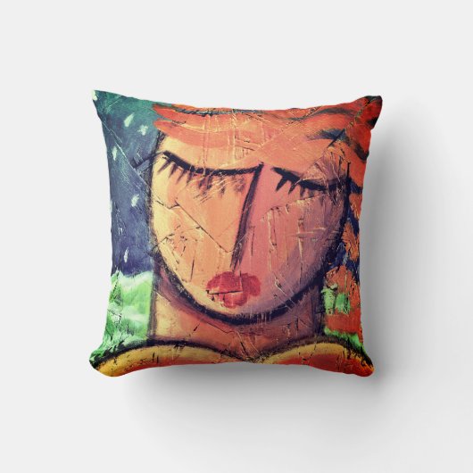Coussin Portrait Abstrait d'une femme (Recto)