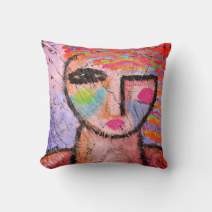 Coussin Portrait Abstrait original d'une femme