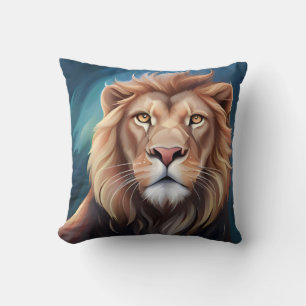 Coussin Portrait Art numérique Lion-56556