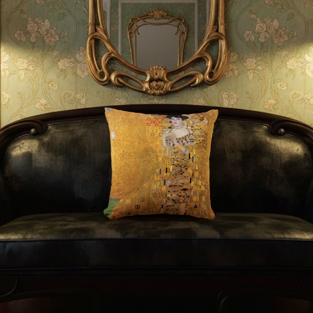 Coussin Portrait d'Adele Bloch-Bauer Gustav Klimt (Créateur téléchargé)