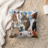 Coussin Portrait d'animaux de ferme mignons (Couverture)