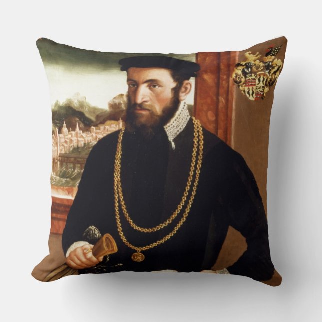 Coussin Portrait d'Anton Rummel von Liechtenan (Recto)