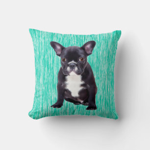 Coussin Portrait d'art de Bulldog en France