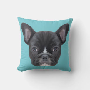 Coussin Portrait d'art de Bulldog en France