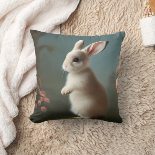 Coussin Portrait de bébé lapin mignon  (Couverture)