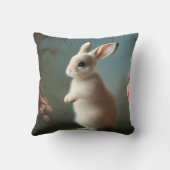 Coussin Portrait de bébé lapin mignon (Verso)