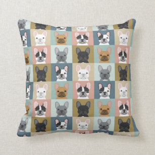 Coussin Portrait de Bulldogs français cadeaux de chien pe