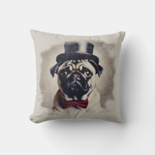 Coussin Portrait de Carlin vintage Posh