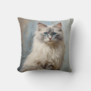 Coussin Portrait de chat Ragdoll