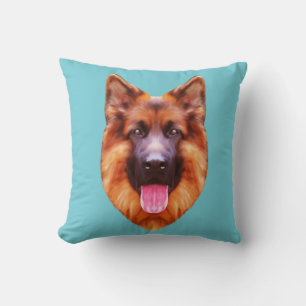 Coussin Portrait de chien berger allemand