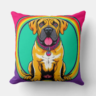 Coussin Portrait de chien vibrant majestueux
