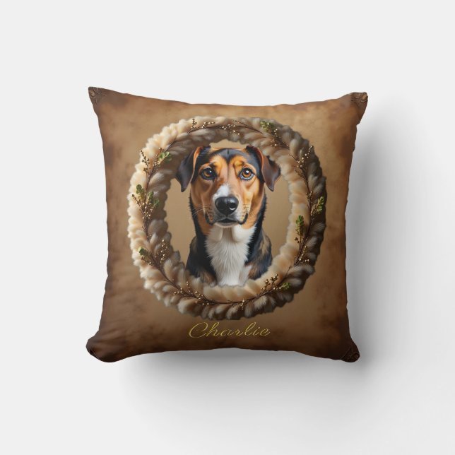 Coussin Portrait de compagnie personnalisé – Il suffit de  (Recto)
