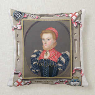 Coussin Portrait de compte d'Elizabeth Fitzgerald