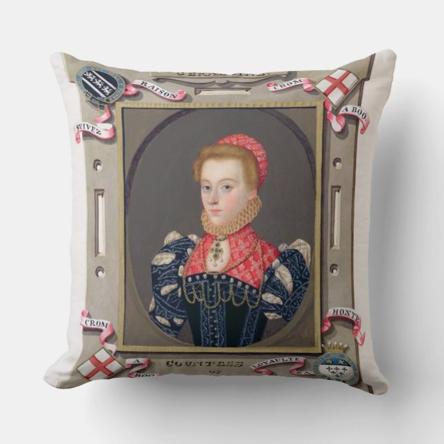 Coussin Portrait de compte d'Elizabeth Fitzgerald (Recto)