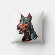 Portrait de Doberman féroce Cadeau de chien agress
