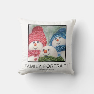 Coussin Portrait de famille Famille Snowman