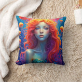 Coussin Portrait de fille avec cheveux orange (Couverture)