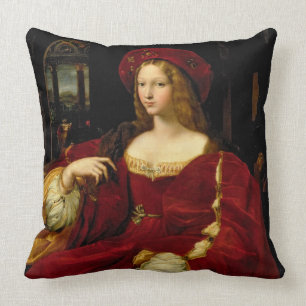 Coussin Portrait de Jeanne d'épouse d'Aragon (c.1500-77)