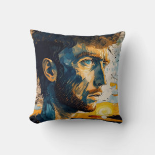 Coussin Portrait De Jeune Homme Avec Peinture Au Coucher D