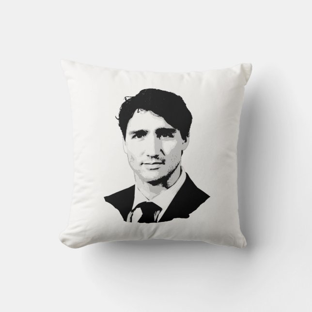 Coussin Portrait de Justin Trudeau (Recto)