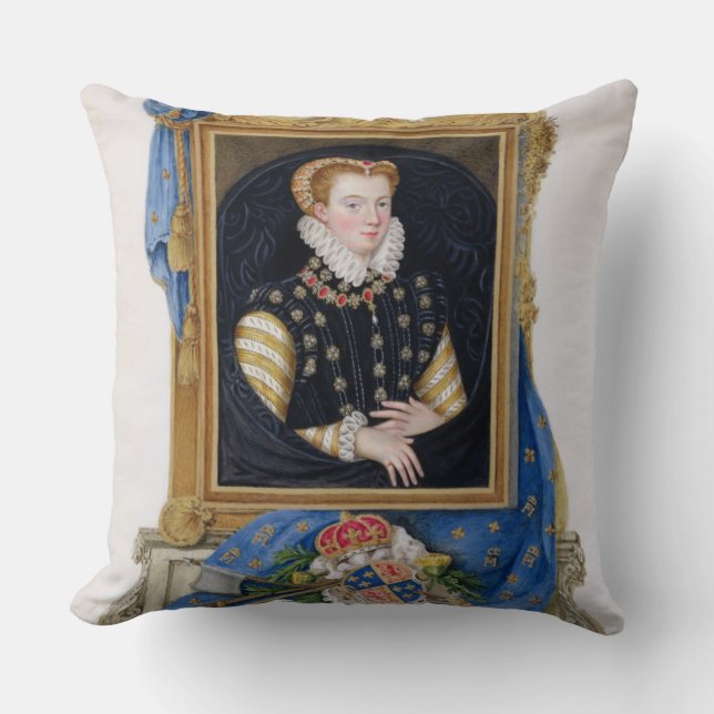Coussin Portrait de la reine de Mary des Ecossais (Recto)