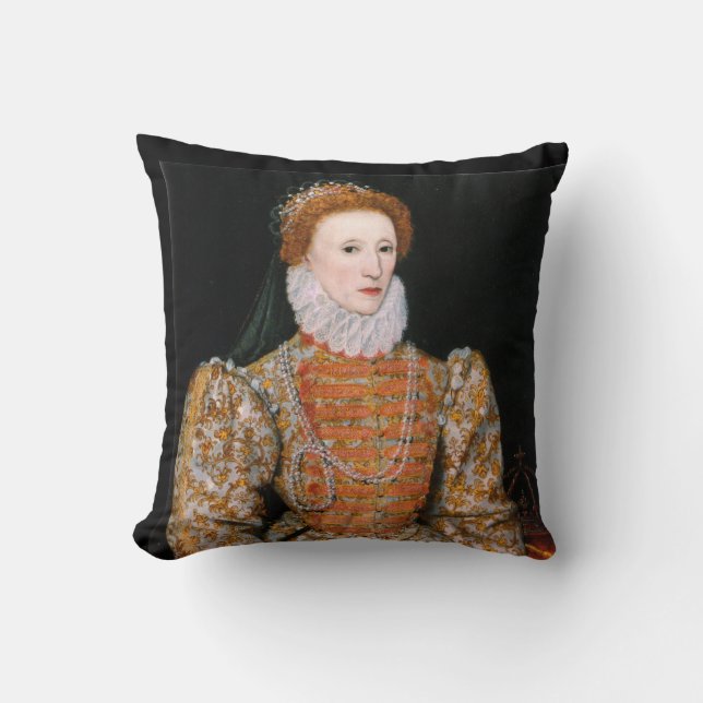 Coussin Portrait de la reine Élisabeth Ire d'Angleterre (Recto)