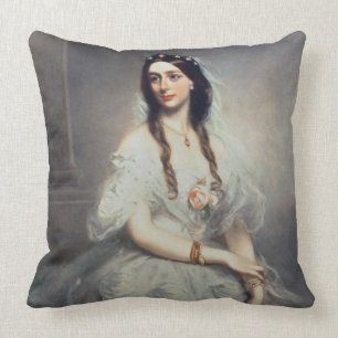 Coussin Portrait de Mme C.W.Stoughton (d.1907), Trois-quar