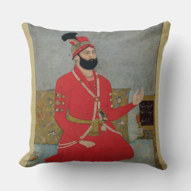 Coussin Portrait de nadir Shah Afshar de Perse (1688-1747 (Recto)