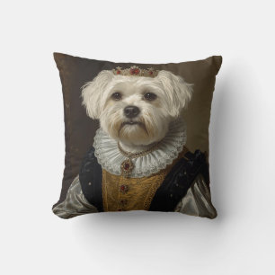 Coussin Portrait de reine de la Renaissance inspiré par un