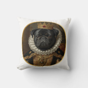 Coussin Portrait de reine de la Renaissance inspiré par un