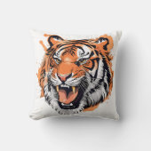 Coussin "Portrait de tigre grinçant." (Recto)