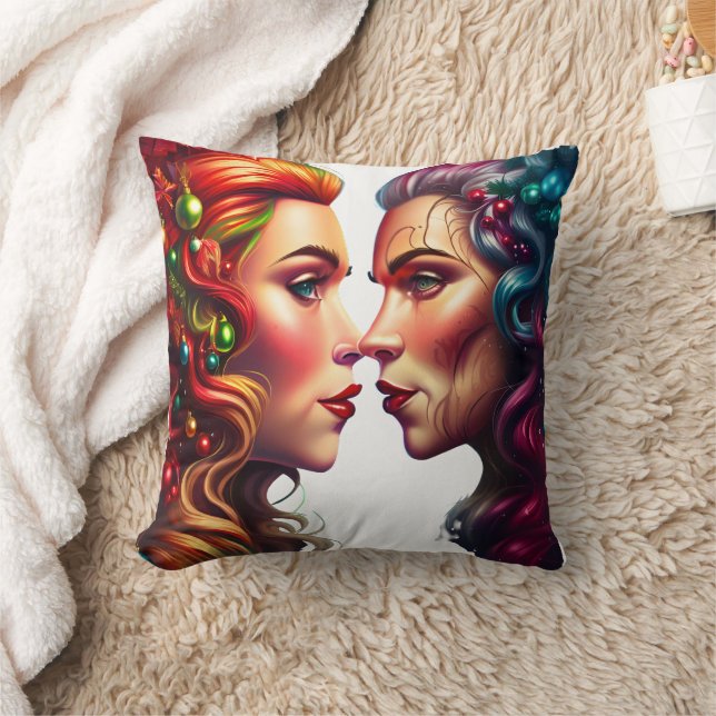 Coussin Portrait de vacances de deux femmes (Couverture)