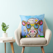 Coussin Portrait de vache gribouillé (Chaise)