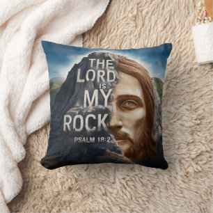 Coussin Portrait Divin : Le Seigneur Est Mon Rocher