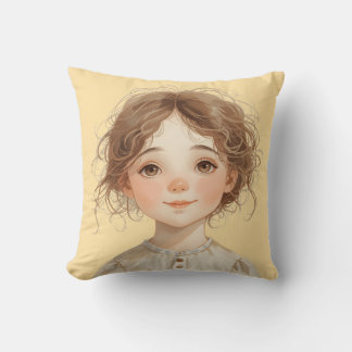 Coussin Portrait Douce Fantaisie – L'Art Délicat de The Ki