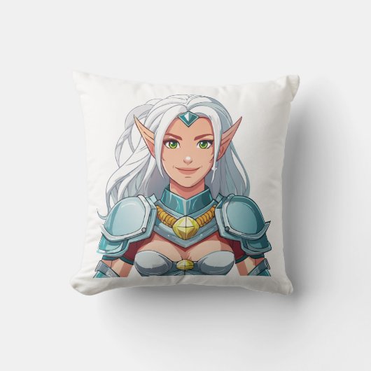 Coussin Portrait d'une belle femme elfe (Recto)