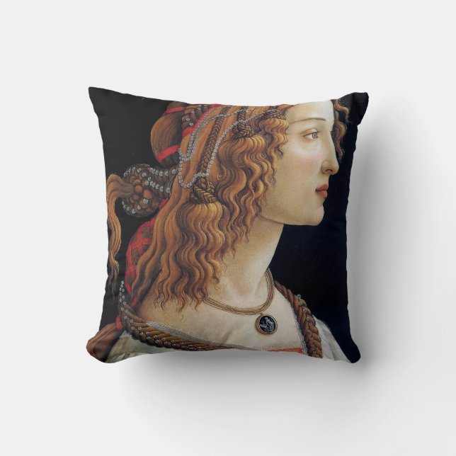 Coussin Portrait d'une dame, Sandro Botticelli (Recto)