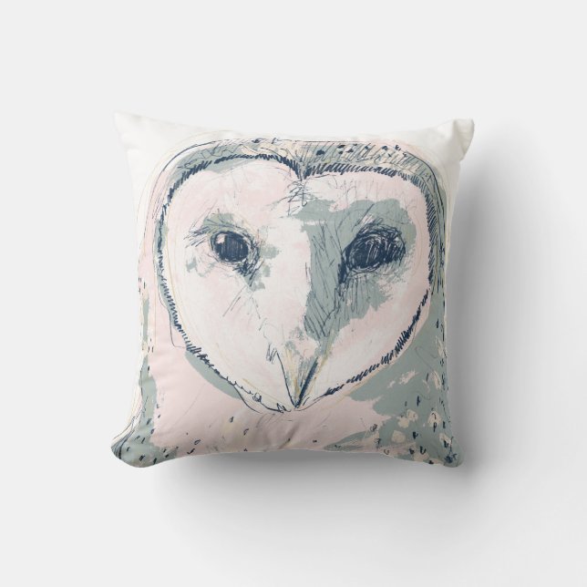 Coussin Portrait funky Owl (Recto)