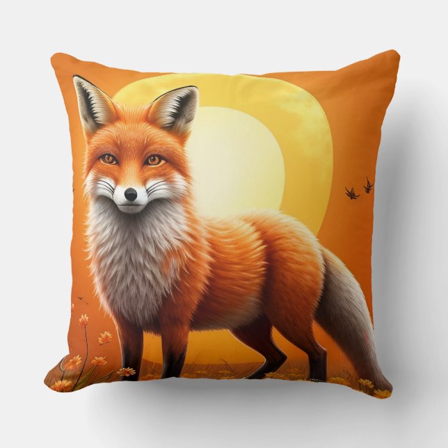 Coussin Portrait majestueux du renard (Recto)