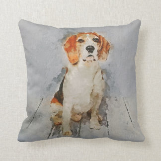 Coussin Portrait mignon de beagle