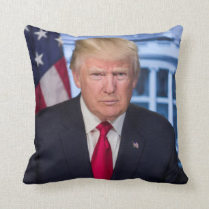 Coussin Portrait officiel de Donald Trump à la présidence